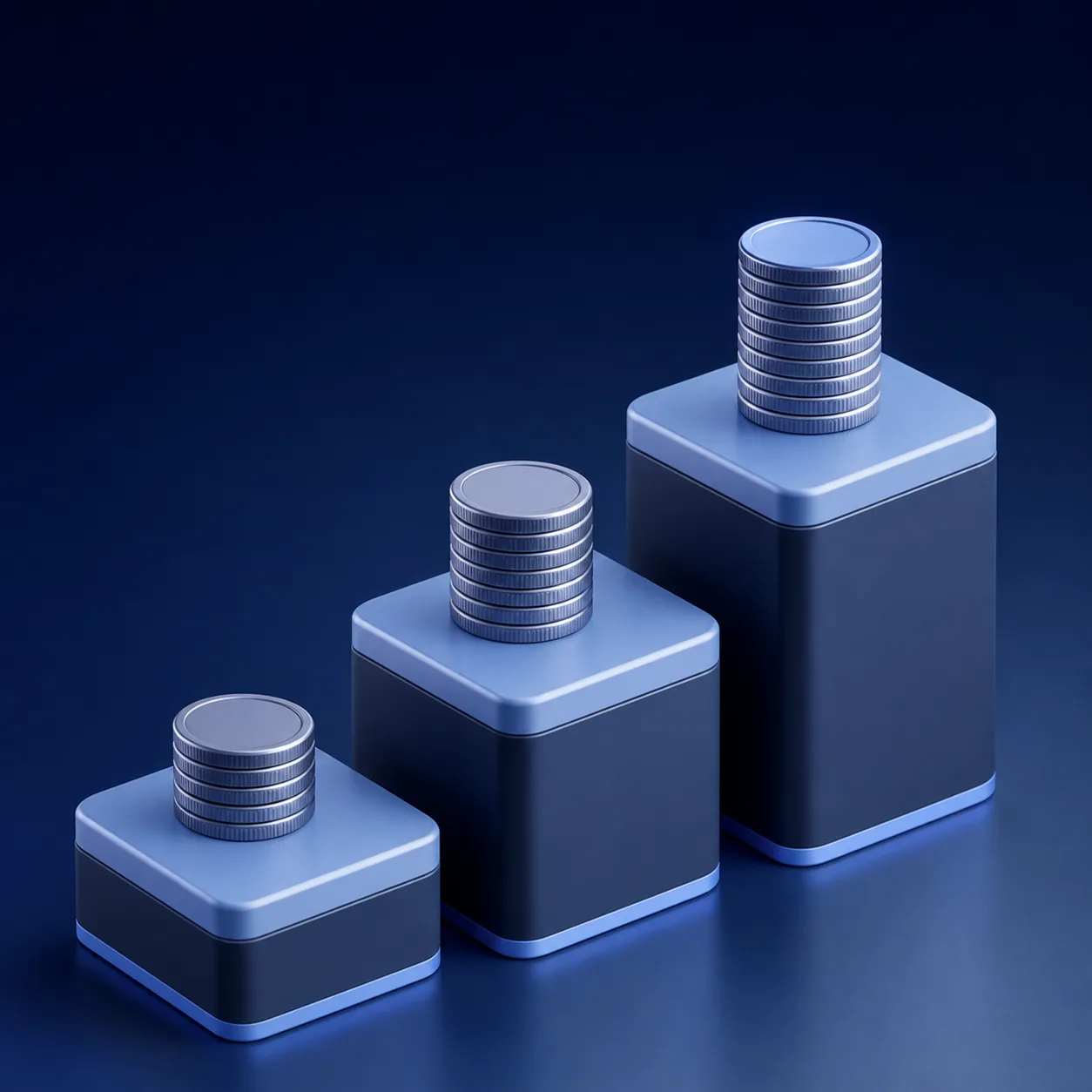 高度不同的價格方案平台堆疊