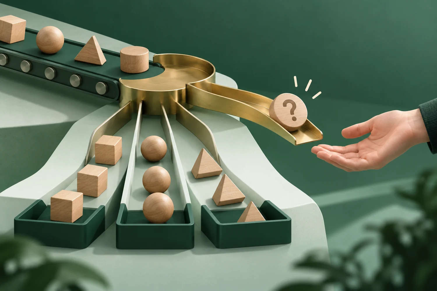 主題情境插畫:AI 分類不確定時怎麼辦?設計轉人工條件與錯誤回看方式
